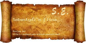 Sebestyén Elina névjegykártya